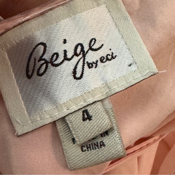 Beige by eci Embroidered Mesh Floral Maxi Slip Dress Size 4 - Picture 7 of 10